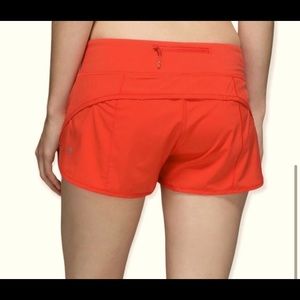 Orange 🍊 Lululemon speed shorts 6